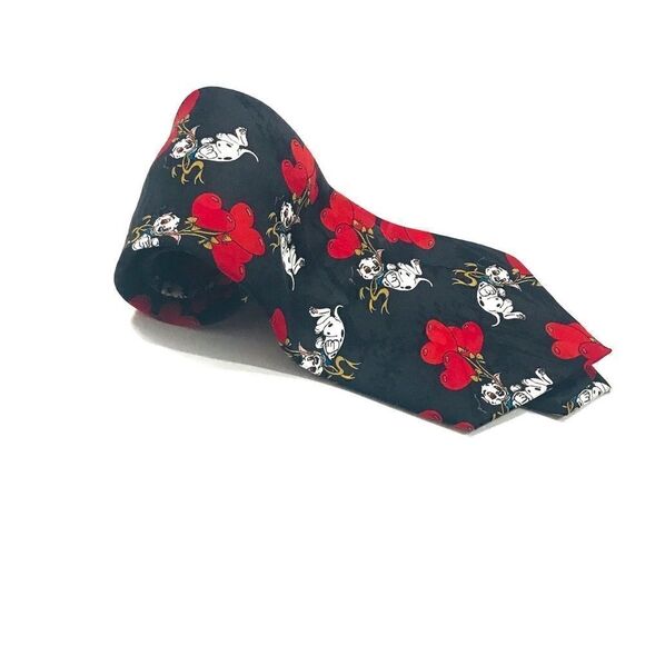 Disney 101 Dalmatians Black White Tie - Picture 1 of 6